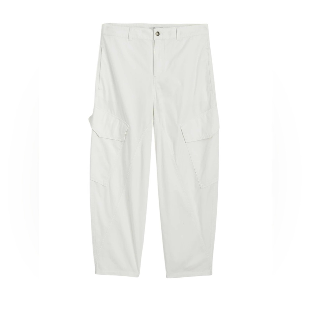 Madewell The Petite Barrel-Leg Utility Pant in Garment-Dyed Twill